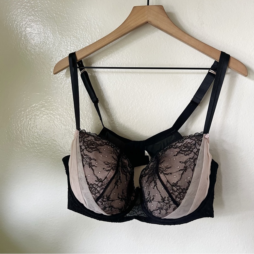 Cacique | Delicate Lace and Tulle Unlined Demi Bra